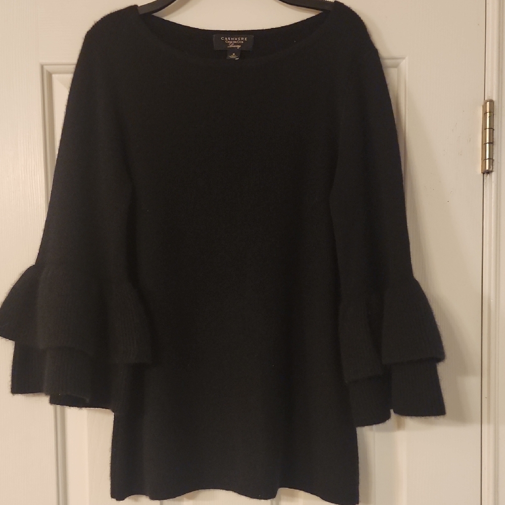 Cashmere Sweater with Layered Sleeves